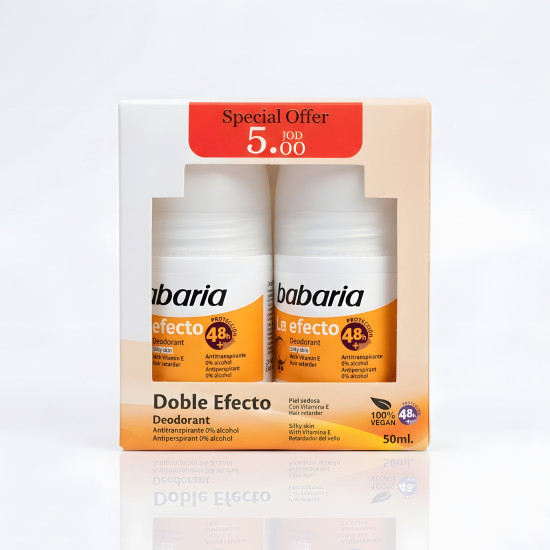 Babaria Double Effect Deodorant - 2 Pcs